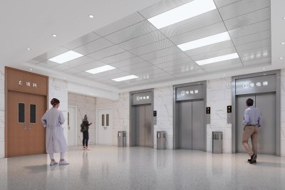 现代医院电梯厅3D模型下载